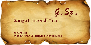 Gangel Szonóra névjegykártya